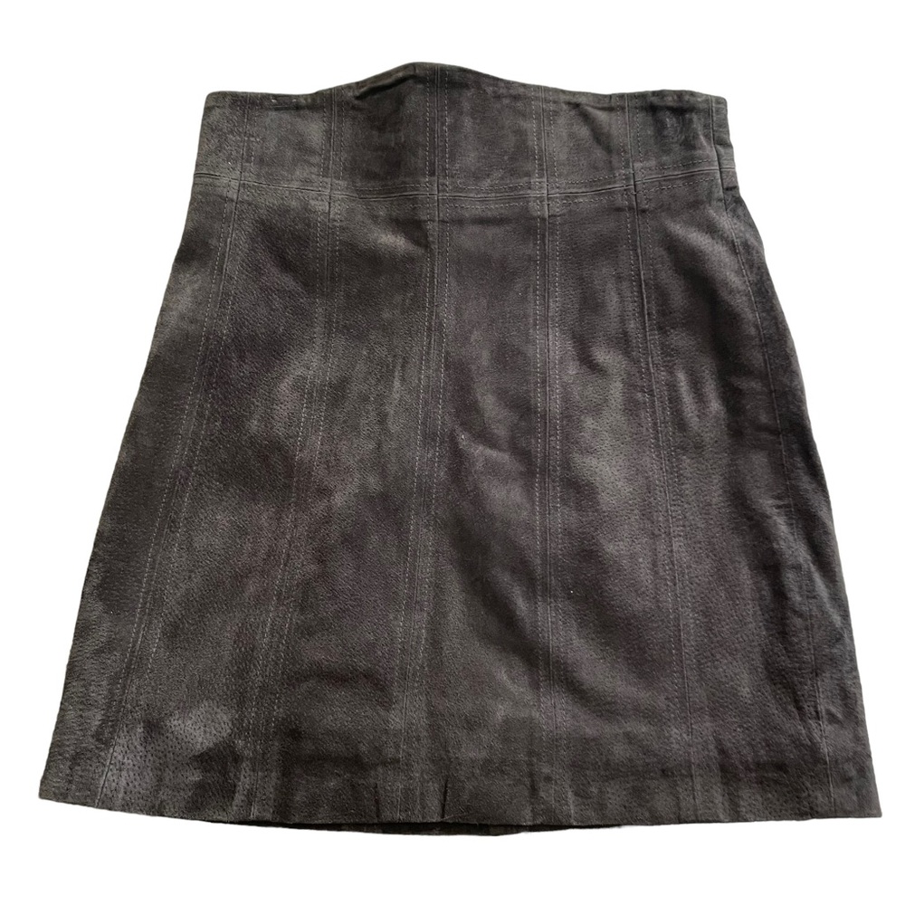 Elegant Black Suede Skirt